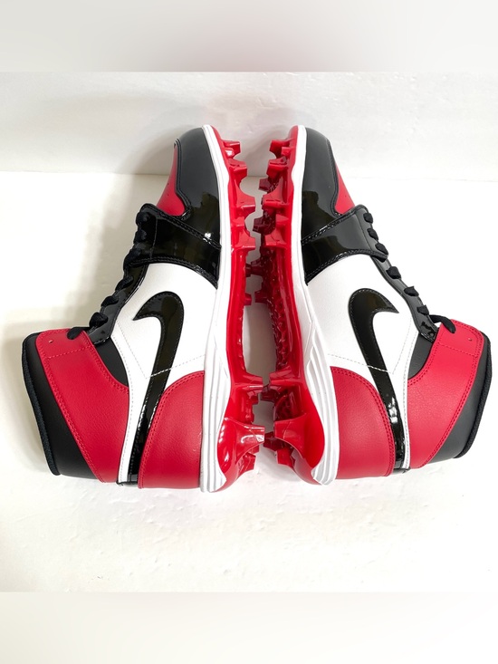 Nike Air Jordan 1 Retro MCS Patent Bred Toe Football Cleats Size 11 FJ6805-601 main image 4